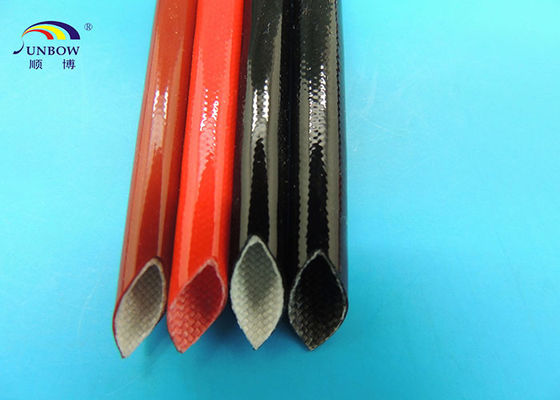 الصين Flexile Fire Resistance Silicone Coated Braided Fiberglass Insulation Sleeving for Electrical Wires المزود