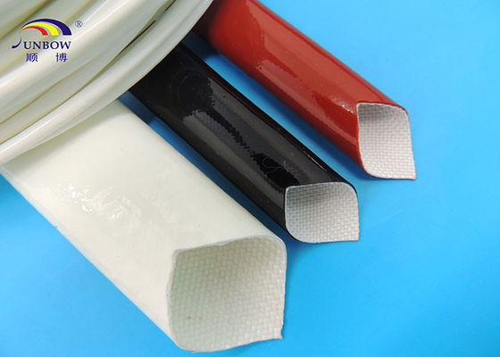الصين Electric Wires Varnished Silicone Fiberglass Sleeving / Fiber Glass Insulation Sleeve المزود