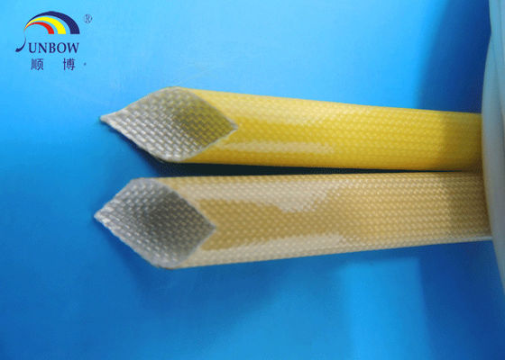 الصين 0.5-35mm Heat resistance and good electrical Polyurethane (PU) amber fiberglass sleeve for F grade machinery المزود