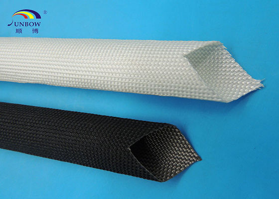الصين Flame Retardant Soft Braided Insulation Sleeve / Fiber Glass Sleeving ID 12MM المزود