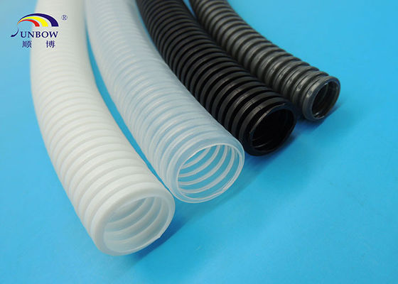 الصين Ripple Flexible Corrugated Pipes / Wire Loom Corrugated Split Plastic Tube المزود