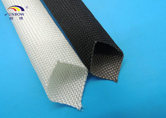 الصين White Uncoated Flexible High Temperature Fiberglass Sleeving for Cables 400℃ المزود