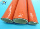 Red 100MM Silicone Resin Saturated Fiberglass Heat Resistant Sleeving Insulation المزود