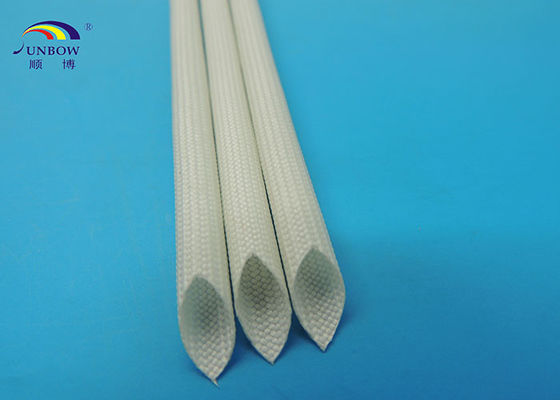 الصين Soft White 1.5KV  Silicone Fiberglass Sleeving for Wire Insulating Electric Appliance المزود