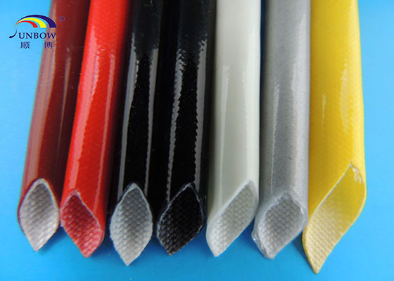 الصين Self-extinguishable Silicone Fiberglass Sleeving Multi Color Silicon Tubing Insulation Sleeve المزود