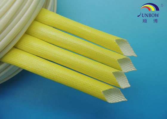 الصين Wire Insulation Resin Coated Acrylic Fiberglass Sleeving for F Class Electrical Motor 4.0KV المزود