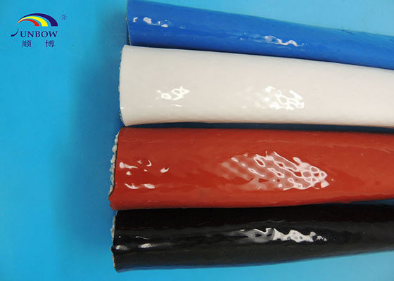 الصين Braided Silicone Coated Fiberglass Sleeving Heat Resistant  and Fire Prevention المزود