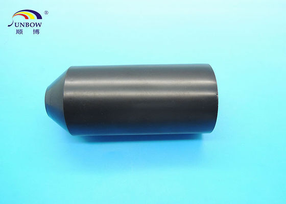 الصين Black Polyolefin Heat Shrink End Caps for Wire Sealing , Insulation Seal End Cap المزود